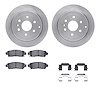 6612-48027 Brake Rotors w/5000 Euro Ceramic Brake Pads Kit with Hardware, 2007-2017 GM, Position: Rear - image 1