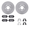 6612-53015 Brake Rotors w/5000 Euro Ceramic Brake Pads Kit with Hardware, 2002-2008 GM, Position: Rear - image 1