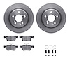 6612-59034 Brake Rotors w/5000 Euro Ceramic Brake Pads Kit with Hardware, 2017-2021 Acura/Honda, Position: Rear - image 1