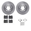 6612-63021 Brake Rotors w/5000 Euro Ceramic Brake Pads Kit with Hardware, 1971-1971 Mercedes-Benz, Position: Front - image 1