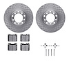6612-63073 Brake Rotors w/5000 Euro Ceramic Brake Pads Kit with Hardware, 1979-1985 Mercedes-Benz, Position: Front - image 1