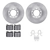6612-63083 Brake Rotors w/5000 Euro Ceramic Brake Pads Kit with Hardware, 1979-1985 Mercedes-Benz, Position: Front - image 1