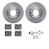 6612-63099 Brake Rotors w/5000 Euro Ceramic Brake Pads Kit with Hardware, 1972-1979 Mercedes-Benz, Position: Front - image 1