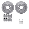 6612-63189 Brake Rotors w/5000 Euro Ceramic Brake Pads Kit with Hardware, 1994-1995 Mercedes-Benz, Position: Rear - image 1