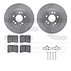 6612-63201 Brake Rotors w/5000 Euro Ceramic Brake Pads Kit with Hardware, 1990-1995 Mercedes-Benz, Position: Front - image 1