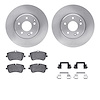 6612-63274 Brake Rotors w/5000 Euro Ceramic Brake Pads Kit with Hardware, 2001-2011 Mercedes-Benz, Position: Front - image 1