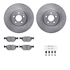 6612-63299 Brake Rotors w/5000 Euro Ceramic Brake Pads Kit with Hardware, 2002-2006 Mercedes-Benz, Position: Front - image 1