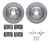 6612-63307 Brake Rotors w/5000 Euro Ceramic Brake Pads Kit with Hardware, 2003-2009 Mercedes-Benz, Position: Rear - image 1