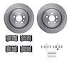 6612-63316 Brake Rotors w/5000 Euro Ceramic Brake Pads Kit with Hardware, 2005-2006 Mercedes-Benz, Position: Rear - image 1