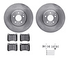 6612-63328 Brake Rotors w/5000 Euro Ceramic Brake Pads Kit with Hardware, 2006-2007 Mercedes-Benz, Position: Front - image 1