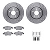6612-63336 Brake Rotors w/5000 Euro Ceramic Brake Pads Kit with Hardware, 2008-2020 Mercedes-Benz, Position: Front - image 1