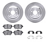 6612-63369 Brake Rotors w/5000 Euro Ceramic Brake Pads Kit with Hardware, 2014-2021 Mercedes-Benz, Position: Rear - image 1