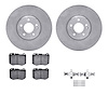6612-63376 Brake Rotors w/5000 Euro Ceramic Brake Pads Kit with Hardware, Fits Select Mercedes-Benz, Position: Front - image 1
