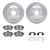 6612-63464 Brake Rotors w/5000 Euro Ceramic Brake Pads Kit with Hardware, 2015-2021 Mercedes-Benz, Position: Rear - image 1