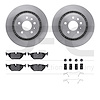 6612-65037 Brake Rotors w/5000 Euro Ceramic Brake Pads Kit with Hardware, 2002-2010 GM, Position: Rear - image 1