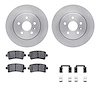 6612-65076 Brake Rotors w/5000 Euro Ceramic Brake Pads Kit with Hardware, 2010-2020 GM, Position: Rear - image 1