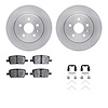 6612-65077 Brake Rotors w/5000 Euro Ceramic Brake Pads Kit with Hardware, Fits Select GM, Position: Rear - image 1