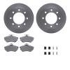6612-73027 Brake Rotors w/5000 Euro Ceramic Brake Pads Kit with Hardware, 1980-1983 Audi/Volkswagen, Position: Front - image 1