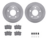 6612-73086 Brake Rotors w/5000 Euro Ceramic Brake Pads Kit with Hardware, 1998-1998 Audi/Volkswagen, Position: Rear - image 1