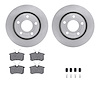 6612-73091 Brake Rotors w/5000 Euro Ceramic Brake Pads Kit with Hardware, 2000-2003 Audi/Volkswagen, Position: Rear - image 1