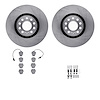 6612-73142 Brake Rotors w/5000 Euro Ceramic Brake Pads Kit with Hardware, 1999-2005 Audi/Volkswagen, Position: Front - image 1