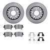 6612-73160 Brake Rotors w/5000 Euro Ceramic Brake Pads Kit with Hardware, 2004-2010 Audi/Volkswagen, Position: Rear - image 1