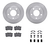 6612-73172 Brake Rotors w/5000 Euro Ceramic Brake Pads Kit with Hardware, 2002-2006 Audi/Volkswagen, Position: Rear - image 1