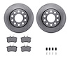 6612-73180 Brake Rotors w/5000 Euro Ceramic Brake Pads Kit with Hardware, 2000-2008 Audi/Volkswagen, Position: Rear - image 1