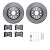 6612-75006 Brake Rotors w/5000 Euro Ceramic Brake Pads Kit with Hardware, Fits Select Lexus/Toyota/Scion, Position: Front - image 1