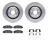 6612-76011 Brake Rotors w/5000 Euro Ceramic Brake Pads Kit with Hardware, 2009-2015 Lexus/Toyota/Scion, Position: Front - image 1