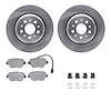 6612-79007 Brake Rotors w/5000 Euro Ceramic Brake Pads Kit with Hardware, 2014-2016 Maserati, Position: Rear - image 1