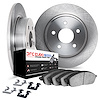 6612-92007 Brake Rotors w/5000 Euro Ceramic Brake Pads Kit with Hardware, 2005-2012 BMW, Position: Rear