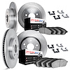 6614-20002 Brake Rotors w/5000 Euro Ceramic Brake Pads Kit with Hardware, 1993-1995 Jaguar, Position: Front and Rear - image 1