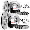 6614-31030 Brake Rotors w/5000 Euro Ceramic Brake Pads Kit with Hardware, 2011-2016 BMW, Position: Front and Rear - image 1