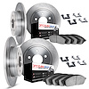 6614-63005 Brake Rotors w/5000 Euro Ceramic Brake Pads Kit with Hardware, 1968-1971 Mercedes-Benz, Position: Front and Rear - image 1