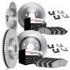 6614-73006 Brake Rotors w/5000 Euro Ceramic Brake Pads Kit with Hardware, 1980-1983 Audi/Volkswagen, Position: Front and Rear - image 1