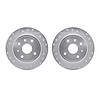 7002-01010 Drilled/Slotted Brake Rotors [Silver], 2004-2009 Multiple Makes/Models, Position: Rear - image 1