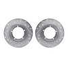 7002-02001 Drilled/Slotted Brake Rotors [Silver], 1965-1976 Porsche, Position: Front