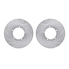 7002-02002 Drilled/Slotted Brake Rotors [Silver], 1967-1988 Porsche, Position: Front