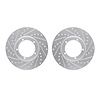 7002-02003 Drilled/Slotted Brake Rotors [Silver], 1984-1989 Porsche, Position: Front - image 1