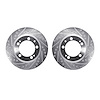 7002-02004 Drilled/Slotted Brake Rotors [Silver], 1989-1997 Porsche, Position: Front - image 1