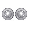 7002-02007 Drilled/Slotted Brake Rotors [Silver], 1977-1982 Porsche, Position: Front - image 1