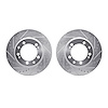 7002-02010 Drilled/Slotted Brake Rotors [Silver], 1986-1991 Porsche, Position: Front