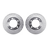 7002-02012 Drilled/Slotted Brake Rotors [Silver], 1987-1989 Porsche, Position: Front - image 1