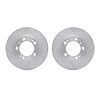 7002-02015 Drilled/Slotted Brake Rotors [Silver], 1997-2004 Porsche, Position: Front - image 1