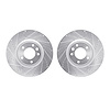 7002-02018 Drilled/Slotted Brake Rotors [Silver], 2008-2009 Multiple Makes/Models, Position: Front - image 1