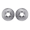 7002-02020 Drilled/Slotted Brake Rotors [Silver], 2017-2021 Porsche, Position: Front
