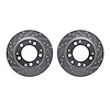 7002-02027 Drilled/Slotted Brake Rotors [Silver], 1969-1983 Porsche, Position: Rear - image 1