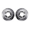 7002-02033 Drilled/Slotted Brake Rotors [Silver], 1999-2021 Porsche, Position: Rear