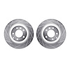 7002-02044 Drilled/Slotted Brake Rotors [Silver], 2005-2018 Multiple Makes/Models, Position: Rear - image 1